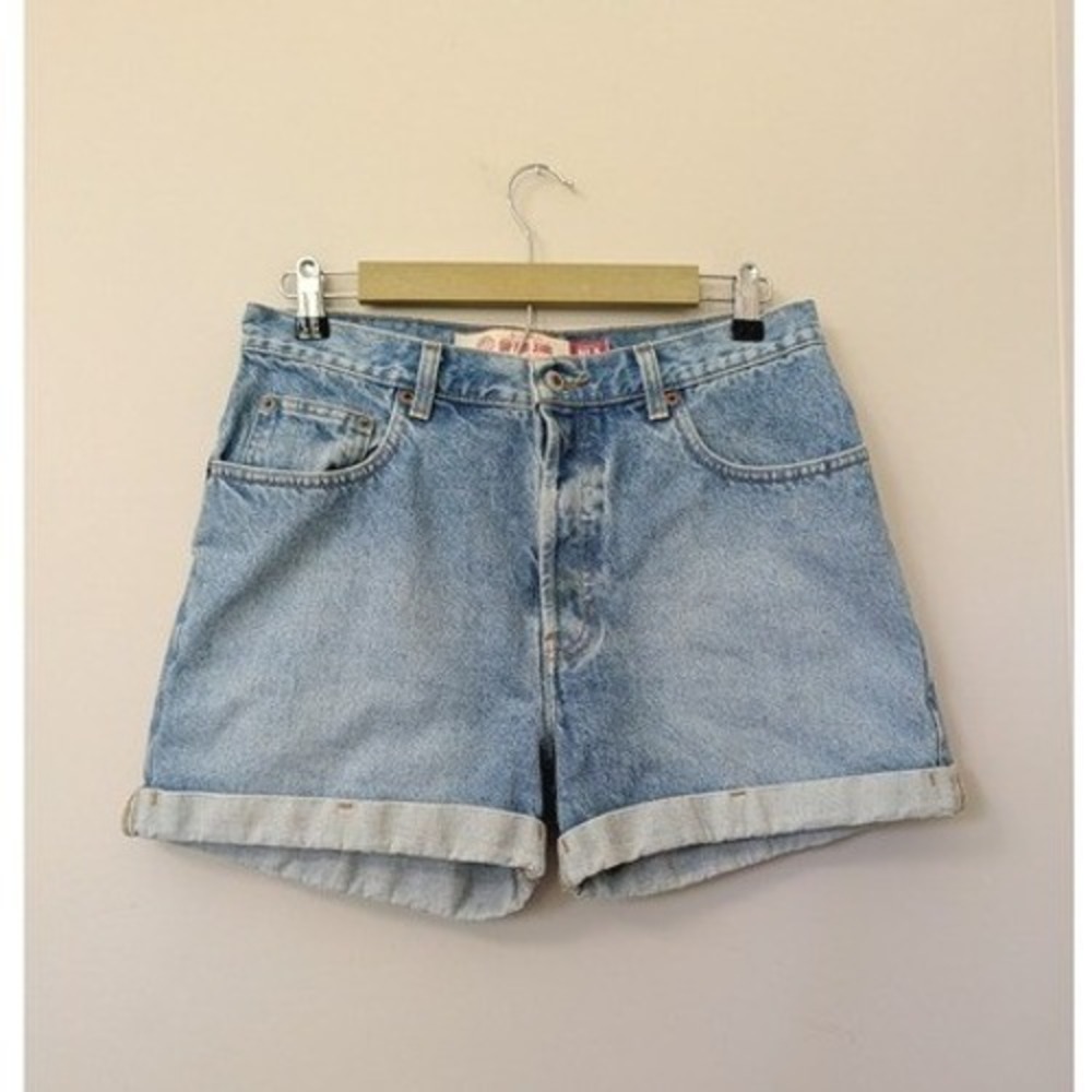 Vintage Gap Blue Jeans No. 5 LSE Loose Fit Denim Shorts Light Wash Button Fly